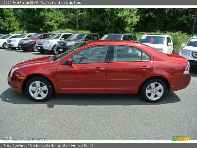 Redfire Metallic / Light Stone 2007 Ford Fusion SE V6