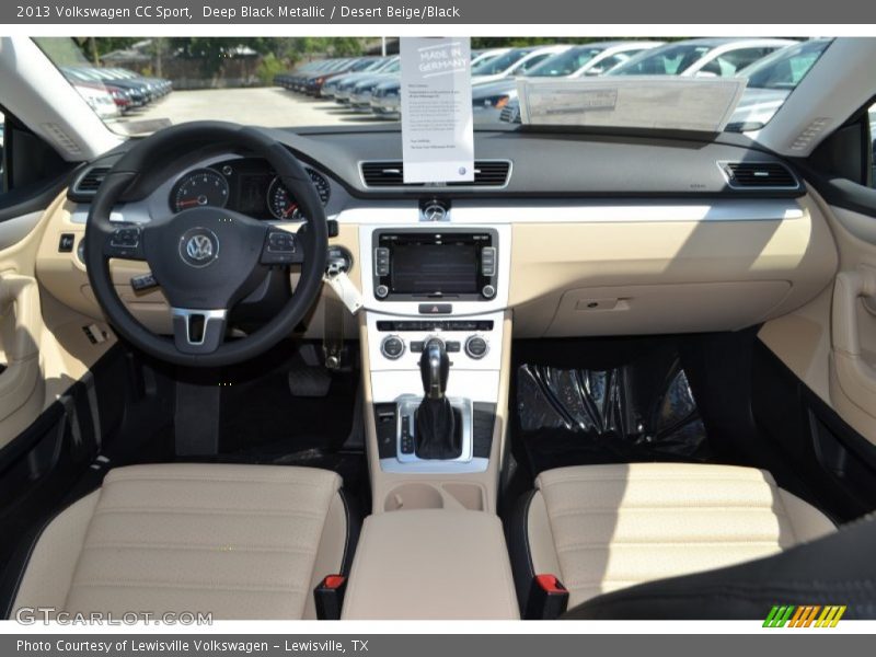 Deep Black Metallic / Desert Beige/Black 2013 Volkswagen CC Sport