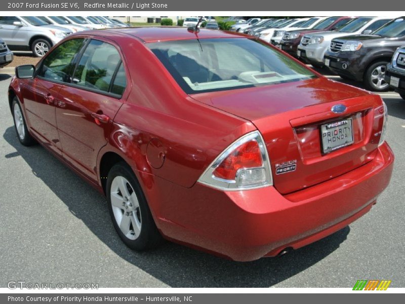 Redfire Metallic / Light Stone 2007 Ford Fusion SE V6