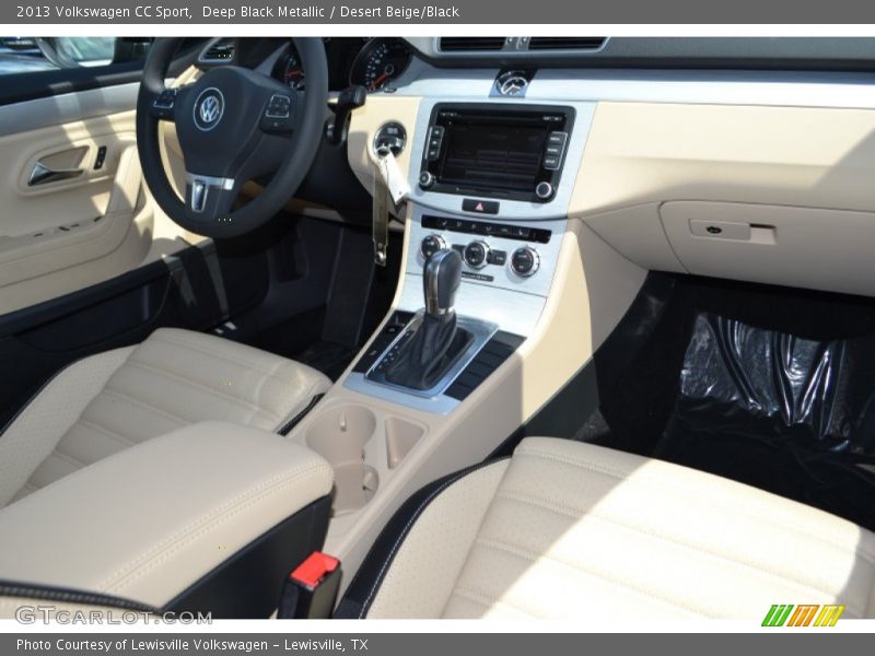 Deep Black Metallic / Desert Beige/Black 2013 Volkswagen CC Sport