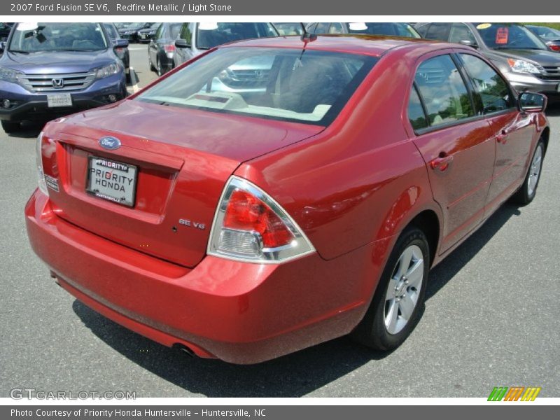 Redfire Metallic / Light Stone 2007 Ford Fusion SE V6