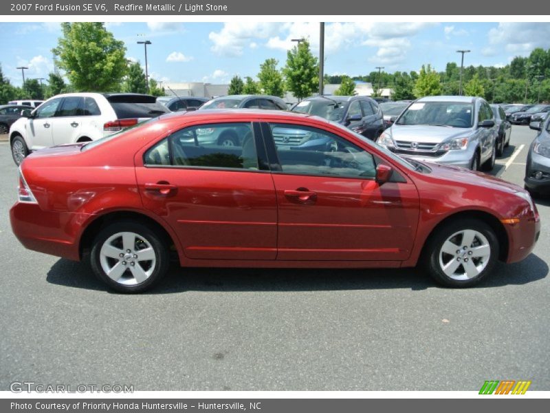 Redfire Metallic / Light Stone 2007 Ford Fusion SE V6