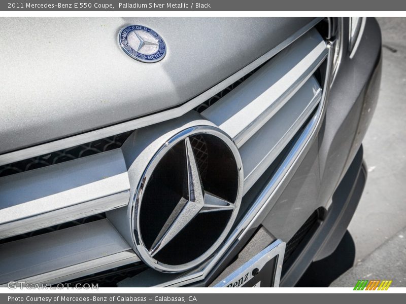 Palladium Silver Metallic / Black 2011 Mercedes-Benz E 550 Coupe