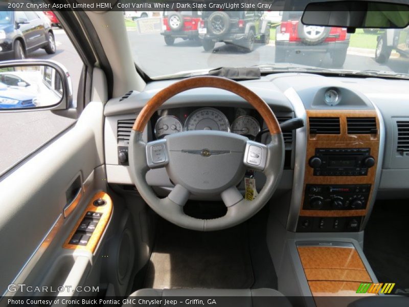 Cool Vanilla White / Dark Slate Gray/Light Slate Gray 2007 Chrysler Aspen Limited HEMI