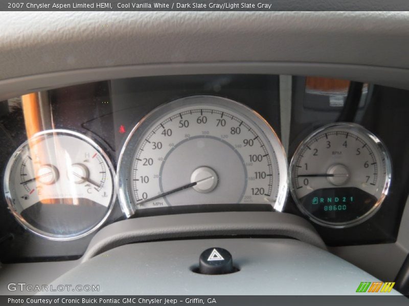Cool Vanilla White / Dark Slate Gray/Light Slate Gray 2007 Chrysler Aspen Limited HEMI