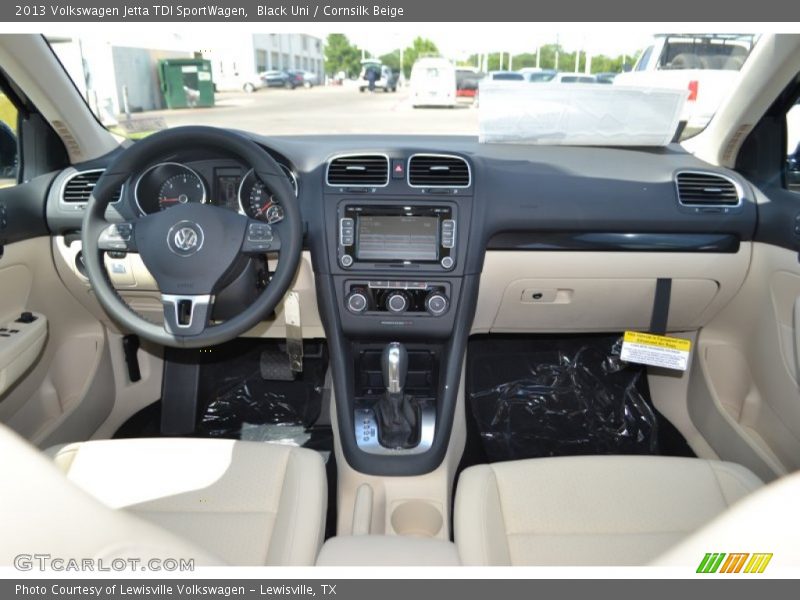 Black Uni / Cornsilk Beige 2013 Volkswagen Jetta TDI SportWagen