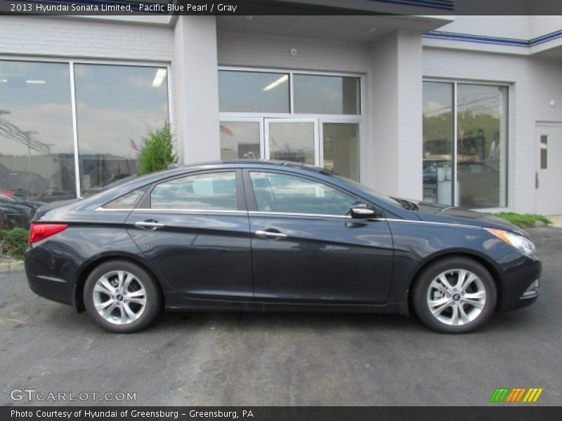 Pacific Blue Pearl / Gray 2013 Hyundai Sonata Limited