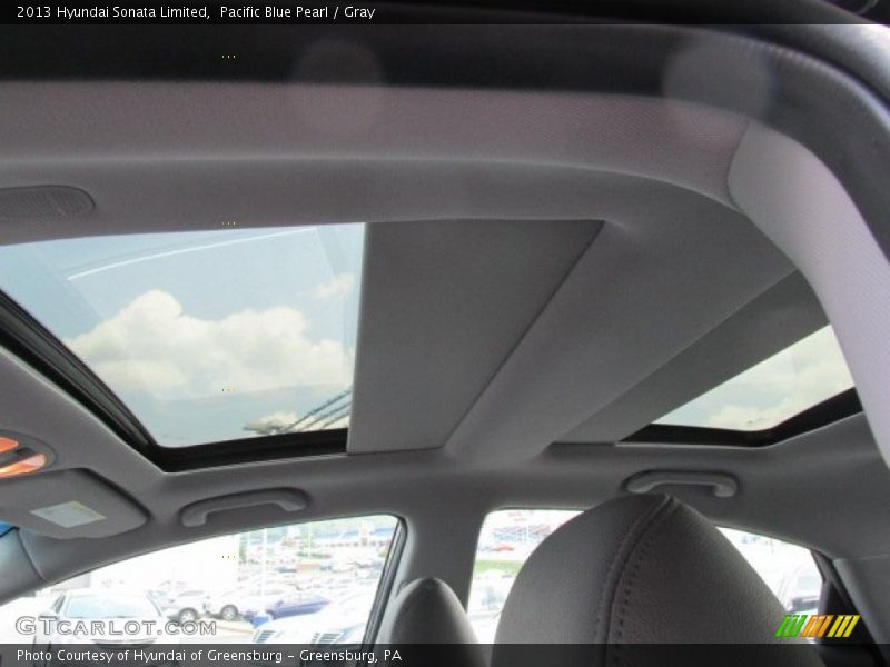 Pacific Blue Pearl / Gray 2013 Hyundai Sonata Limited