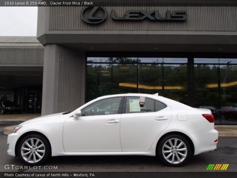 Glacier Frost Mica / Black 2010 Lexus IS 250 AWD