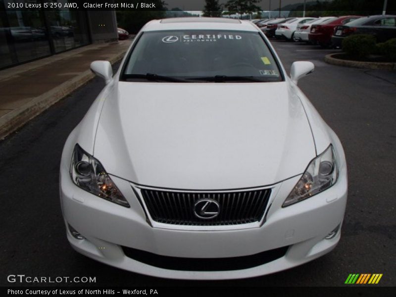 Glacier Frost Mica / Black 2010 Lexus IS 250 AWD