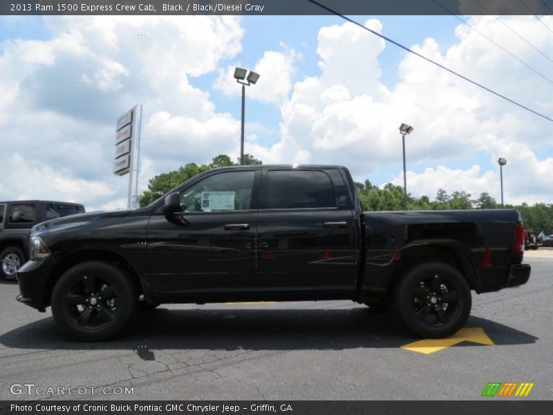 Black / Black/Diesel Gray 2013 Ram 1500 Express Crew Cab