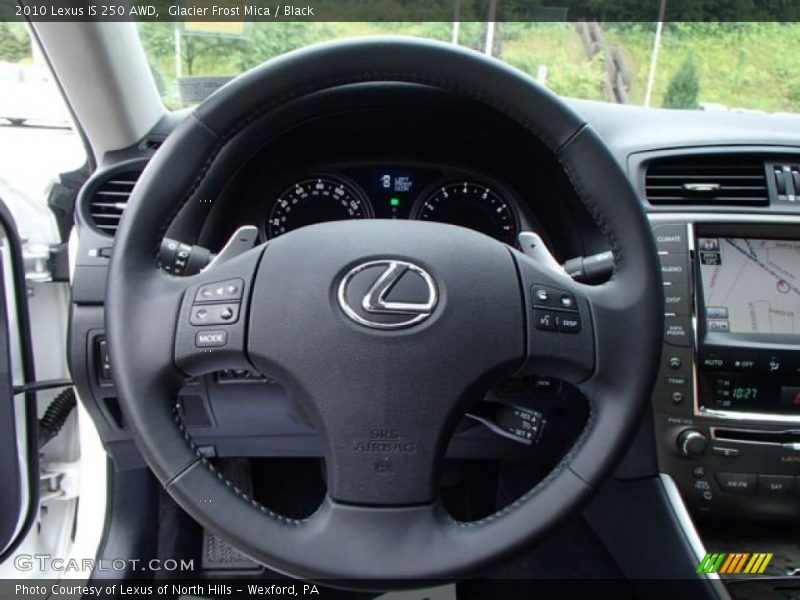 Glacier Frost Mica / Black 2010 Lexus IS 250 AWD
