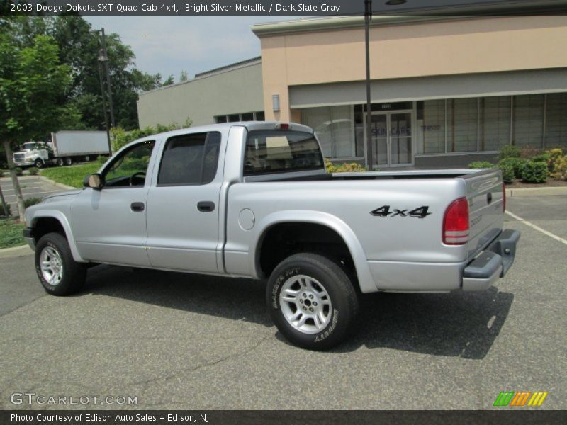 Bright Silver Metallic / Dark Slate Gray 2003 Dodge Dakota SXT Quad Cab 4x4