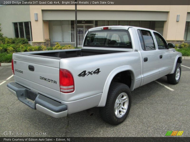 Bright Silver Metallic / Dark Slate Gray 2003 Dodge Dakota SXT Quad Cab 4x4