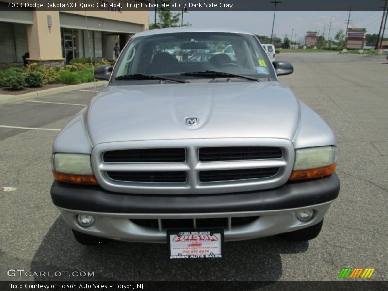 Bright Silver Metallic / Dark Slate Gray 2003 Dodge Dakota SXT Quad Cab 4x4
