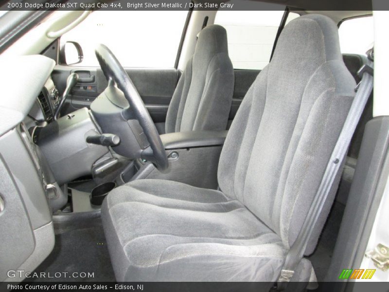 Bright Silver Metallic / Dark Slate Gray 2003 Dodge Dakota SXT Quad Cab 4x4