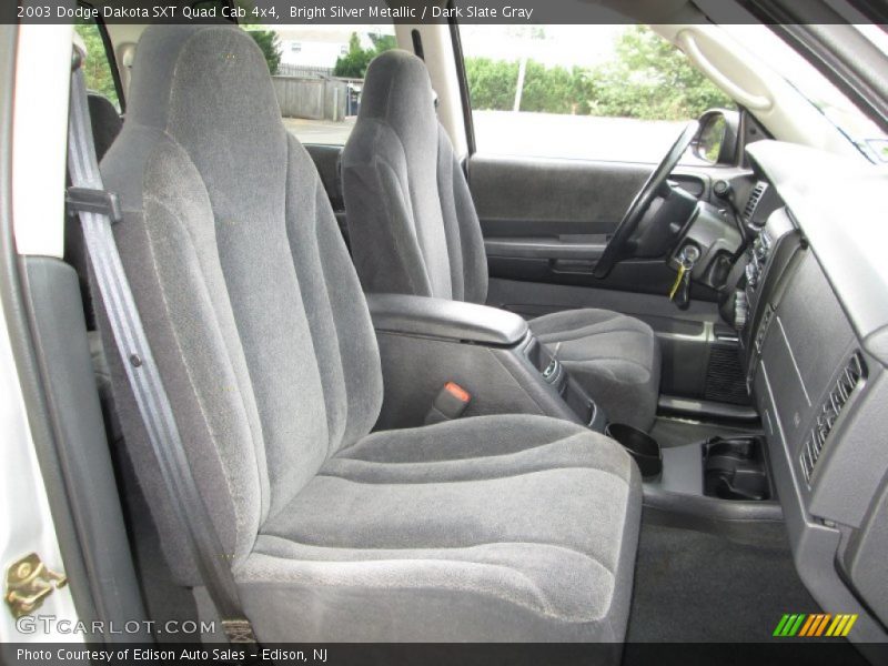 Bright Silver Metallic / Dark Slate Gray 2003 Dodge Dakota SXT Quad Cab 4x4