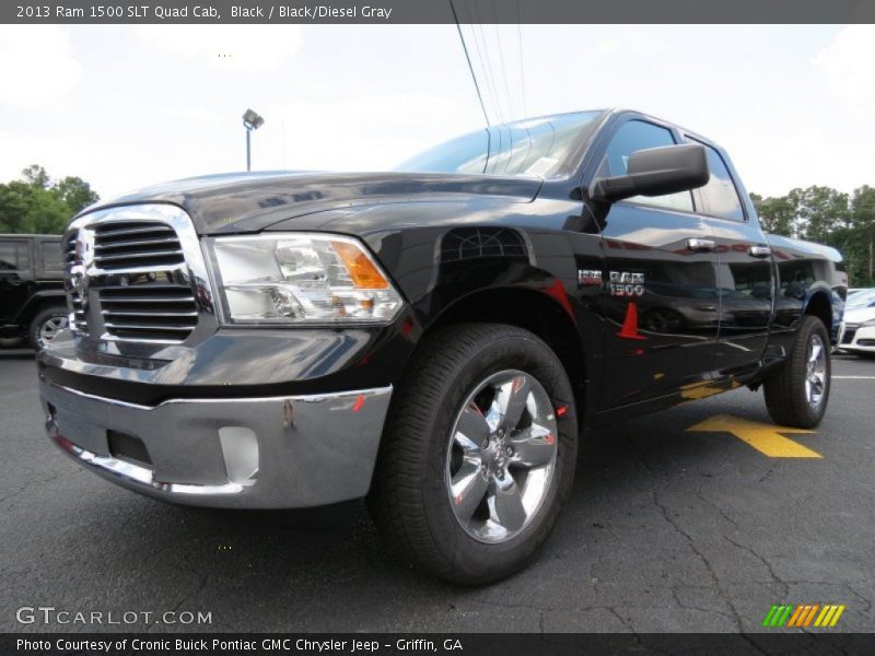 Black / Black/Diesel Gray 2013 Ram 1500 SLT Quad Cab