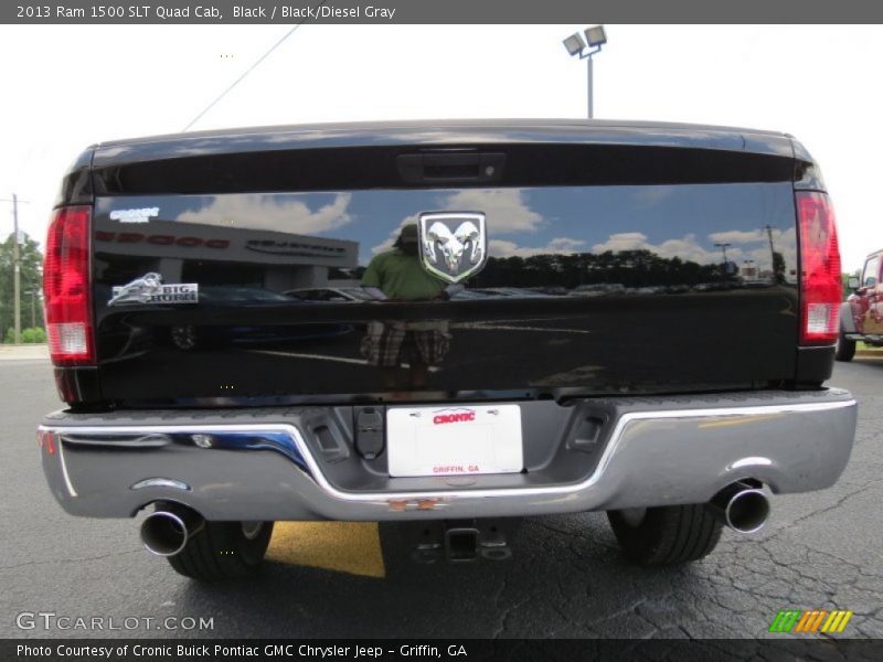 Black / Black/Diesel Gray 2013 Ram 1500 SLT Quad Cab