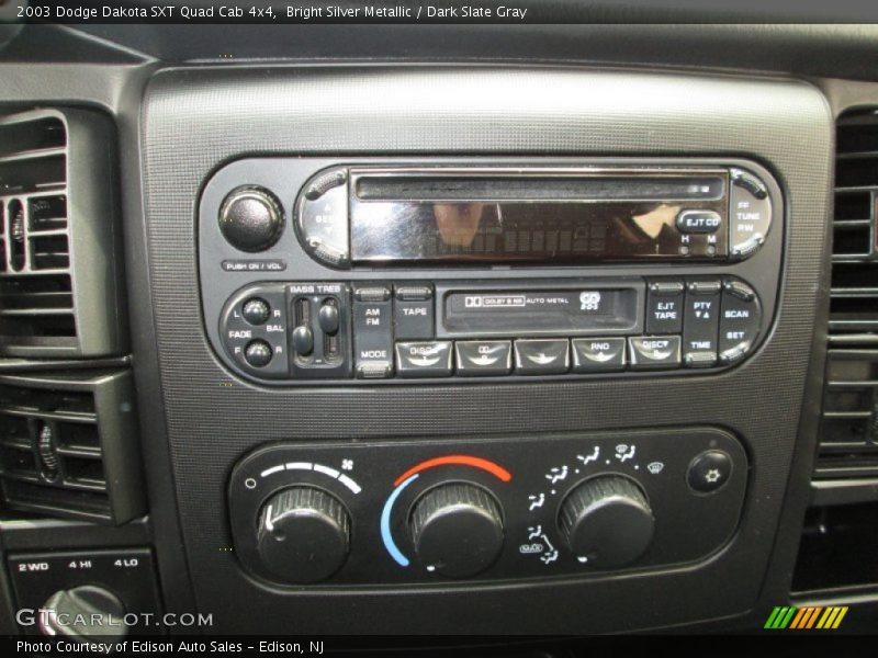 Bright Silver Metallic / Dark Slate Gray 2003 Dodge Dakota SXT Quad Cab 4x4