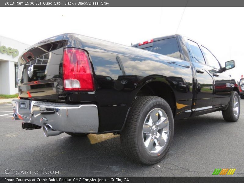 Black / Black/Diesel Gray 2013 Ram 1500 SLT Quad Cab
