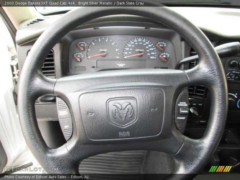Bright Silver Metallic / Dark Slate Gray 2003 Dodge Dakota SXT Quad Cab 4x4
