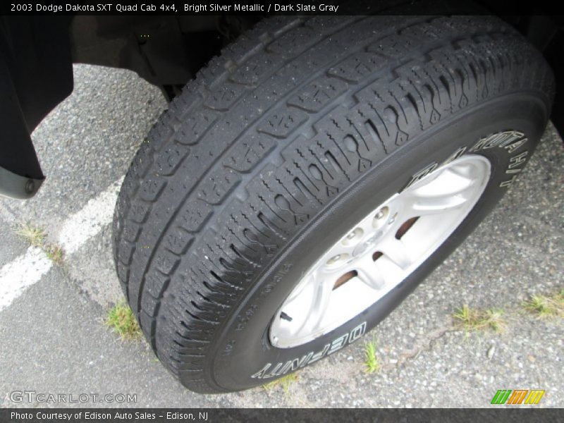 Bright Silver Metallic / Dark Slate Gray 2003 Dodge Dakota SXT Quad Cab 4x4