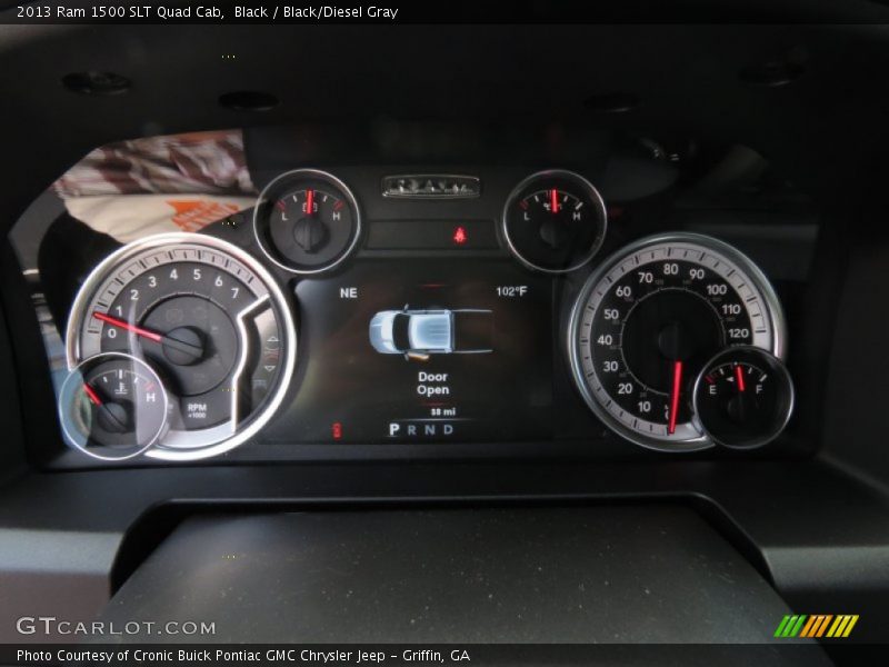 Black / Black/Diesel Gray 2013 Ram 1500 SLT Quad Cab
