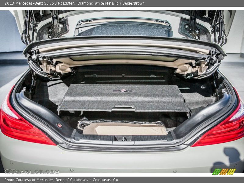 Diamond White Metallic / Beige/Brown 2013 Mercedes-Benz SL 550 Roadster