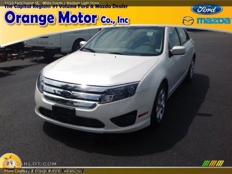 White Suede / Medium Light Stone 2010 Ford Fusion SE