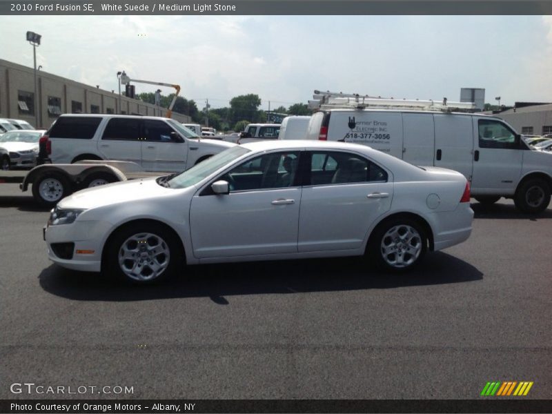 White Suede / Medium Light Stone 2010 Ford Fusion SE