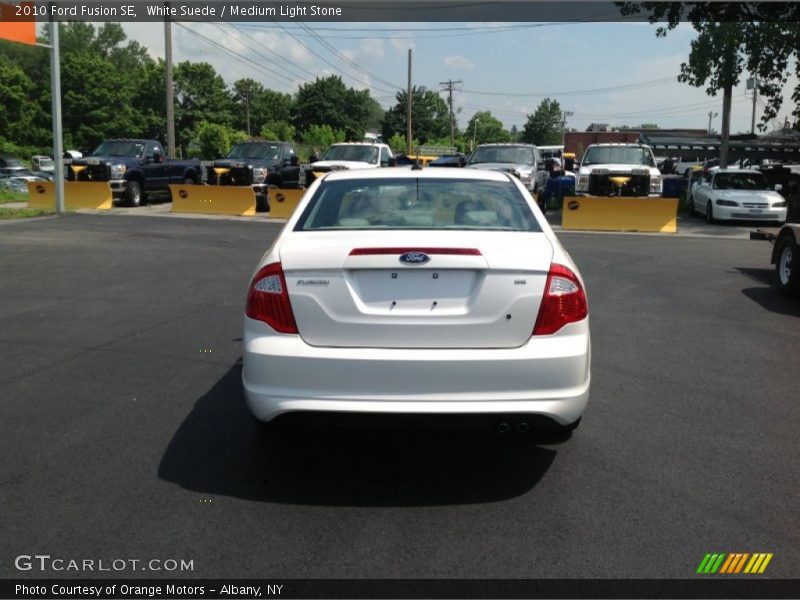 White Suede / Medium Light Stone 2010 Ford Fusion SE
