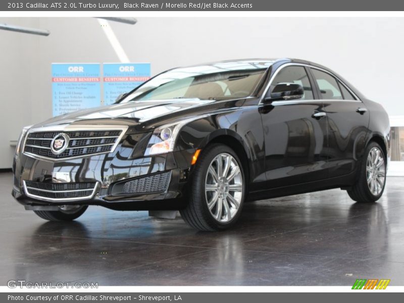 Black Raven / Morello Red/Jet Black Accents 2013 Cadillac ATS 2.0L Turbo Luxury