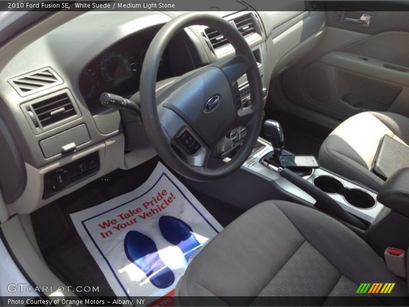 White Suede / Medium Light Stone 2010 Ford Fusion SE