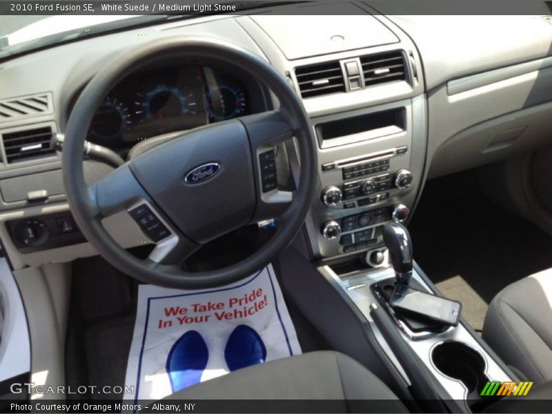 White Suede / Medium Light Stone 2010 Ford Fusion SE