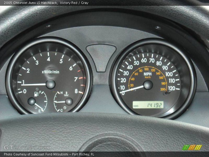 Victory Red / Gray 2005 Chevrolet Aveo LS Hatchback
