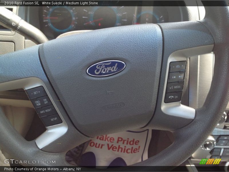 White Suede / Medium Light Stone 2010 Ford Fusion SE