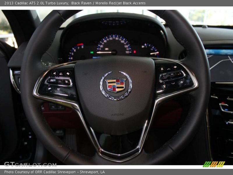 Black Raven / Morello Red/Jet Black Accents 2013 Cadillac ATS 2.0L Turbo Luxury