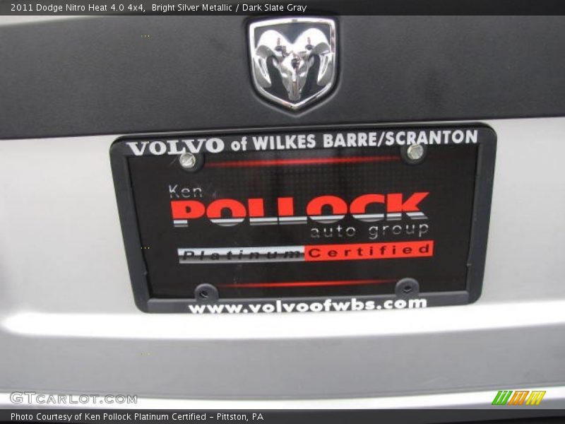 Bright Silver Metallic / Dark Slate Gray 2011 Dodge Nitro Heat 4.0 4x4