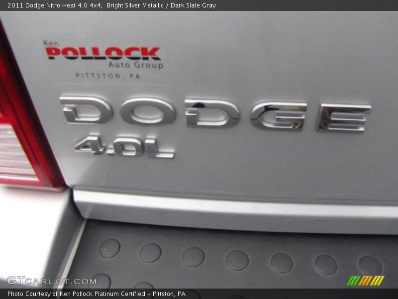 Bright Silver Metallic / Dark Slate Gray 2011 Dodge Nitro Heat 4.0 4x4