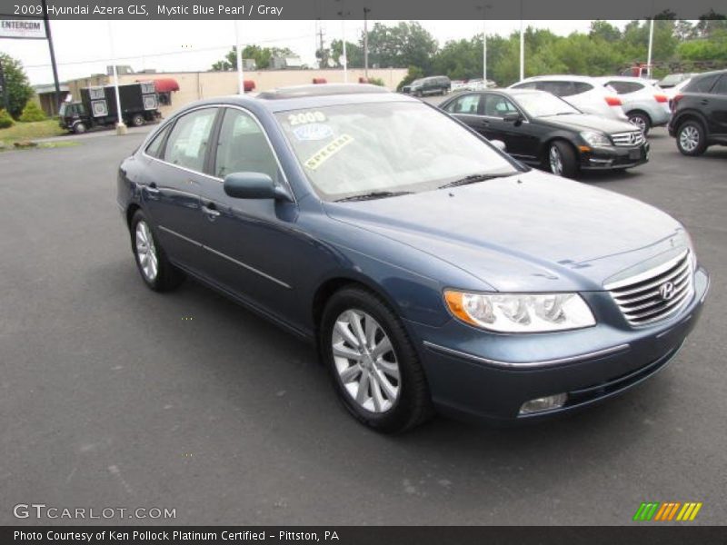 Mystic Blue Pearl / Gray 2009 Hyundai Azera GLS