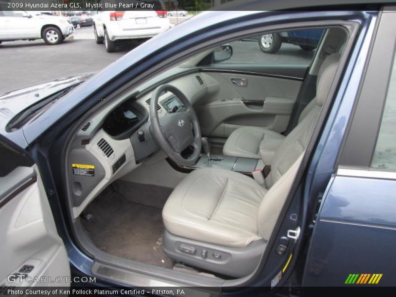 Mystic Blue Pearl / Gray 2009 Hyundai Azera GLS
