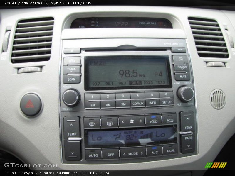 Mystic Blue Pearl / Gray 2009 Hyundai Azera GLS