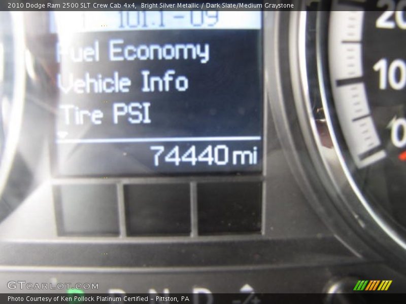 Bright Silver Metallic / Dark Slate/Medium Graystone 2010 Dodge Ram 2500 SLT Crew Cab 4x4