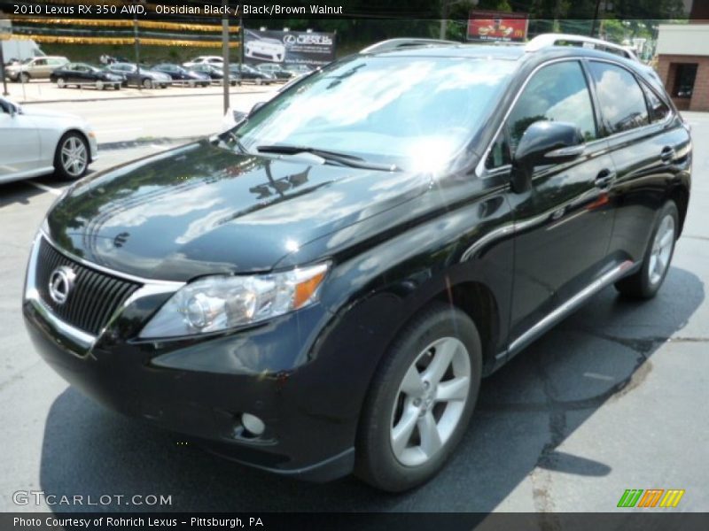 Obsidian Black / Black/Brown Walnut 2010 Lexus RX 350 AWD