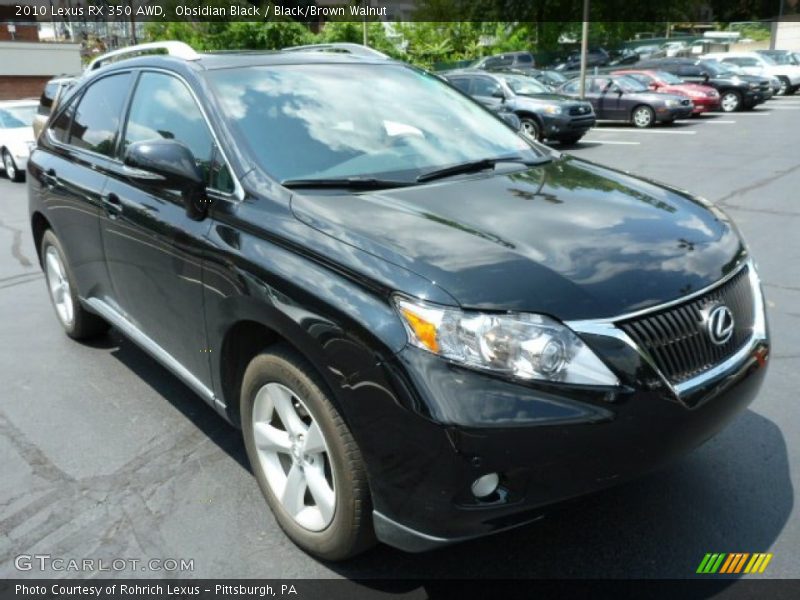 Obsidian Black / Black/Brown Walnut 2010 Lexus RX 350 AWD