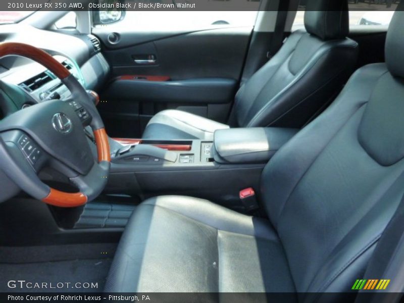 Obsidian Black / Black/Brown Walnut 2010 Lexus RX 350 AWD