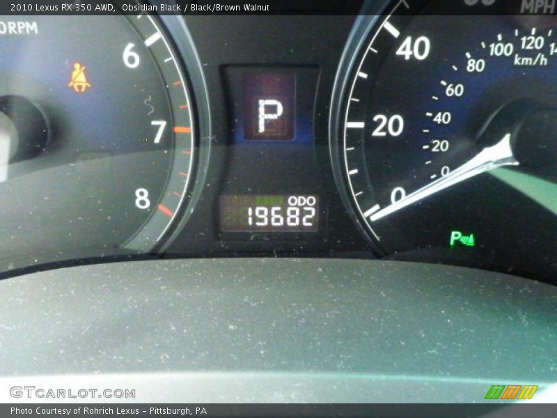 Obsidian Black / Black/Brown Walnut 2010 Lexus RX 350 AWD