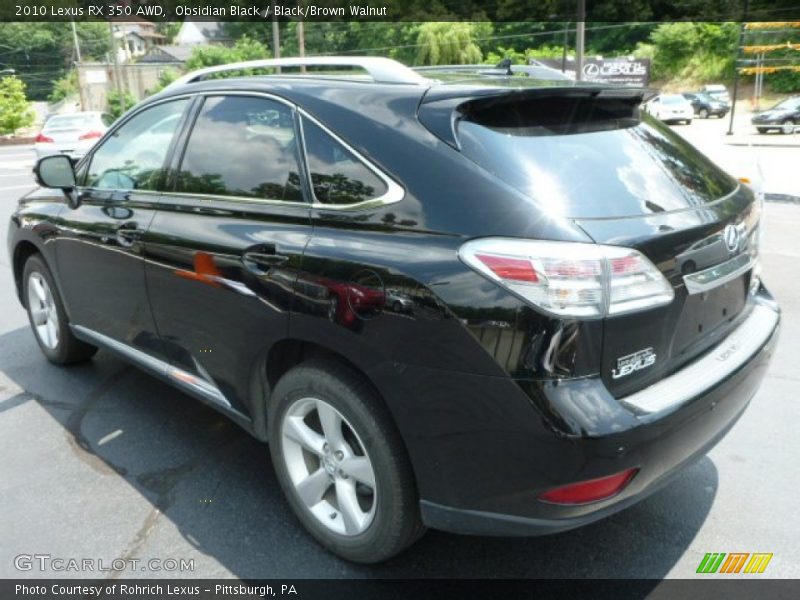 Obsidian Black / Black/Brown Walnut 2010 Lexus RX 350 AWD
