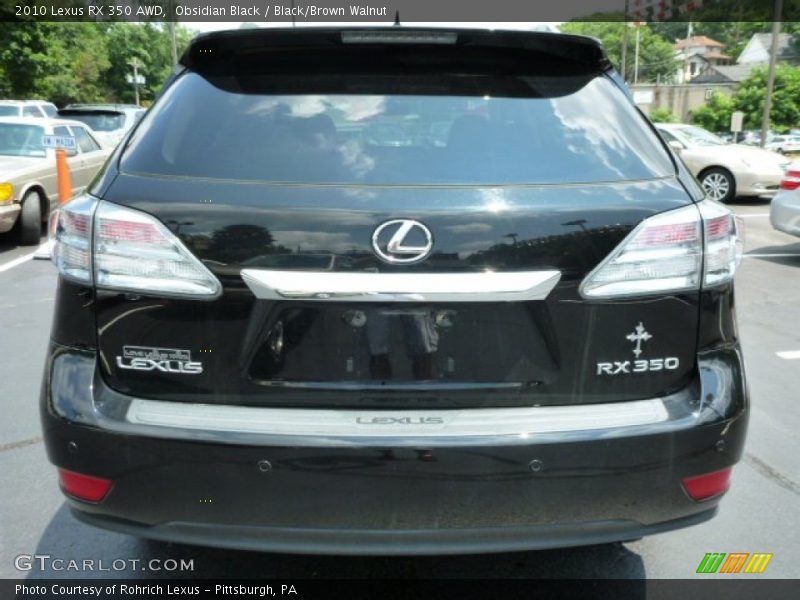 Obsidian Black / Black/Brown Walnut 2010 Lexus RX 350 AWD